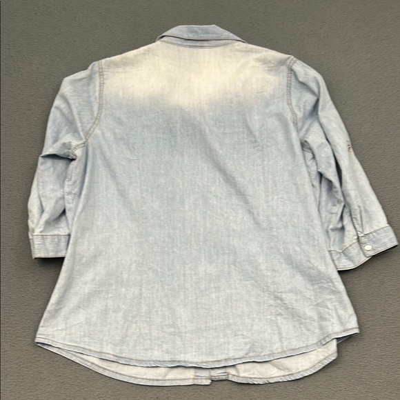 Yessica Studded Light Blue Denim Shirt | Size 18 (AU 46) | Button-Down - Picture 13 of 13